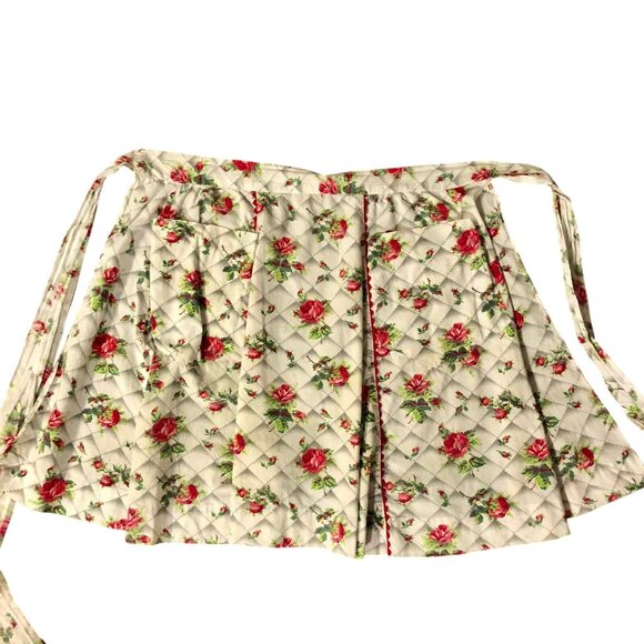 Vintage Handmade Rose Half Apron Used - Picture 3 of 7